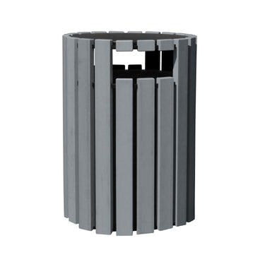 ROUND RECEPT W/RAINCAP CHARCOAL 33 GAL